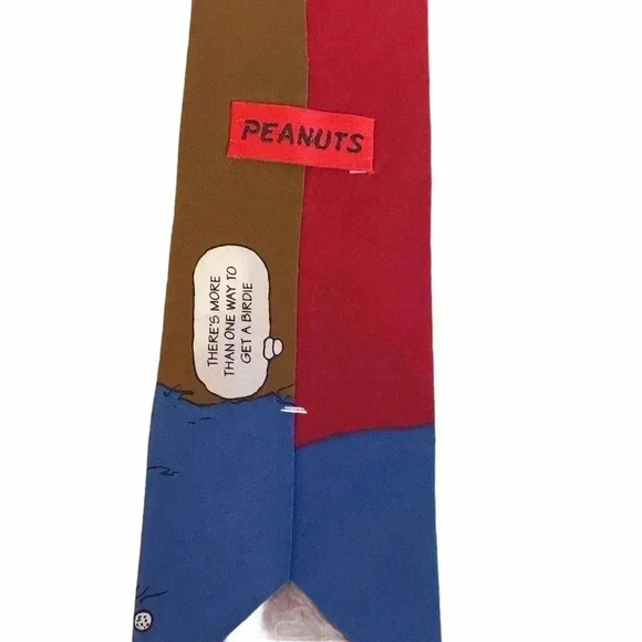 Peanuts Snoopy Woodstock Mens Tie Golf - Picture 4 of 8